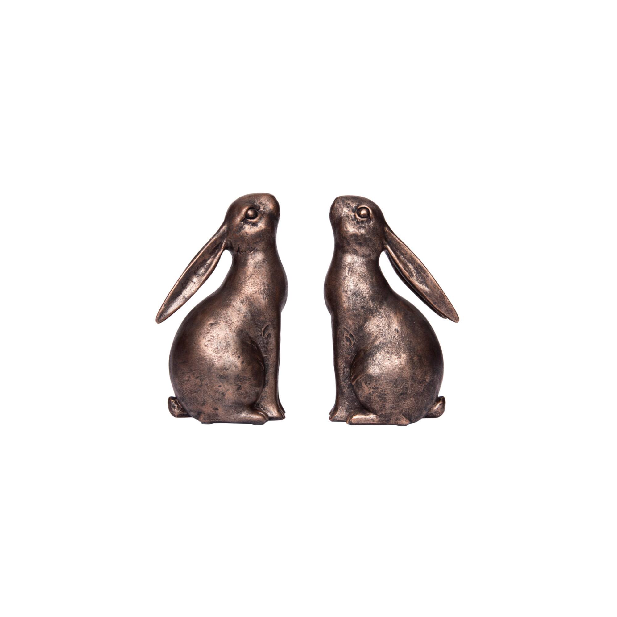 Hello Honey® Bronze Bunny Bookends Set